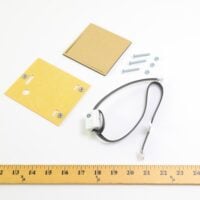 Fireye 129-145-3 kit and display shown with ruler for scale