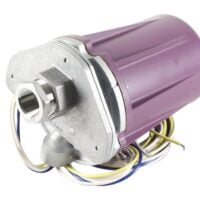 Honeywell C7061A1053 ultraviolet flame detector, rear threaded mount and wiring view, Purple Peeper sensor for burner control systems
