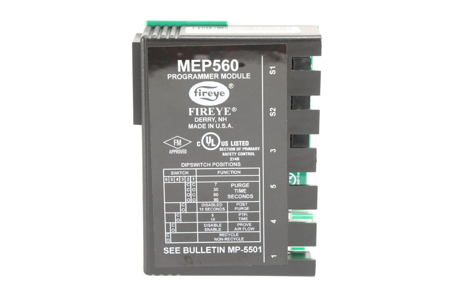 Front view of Fireye MEP560 Module