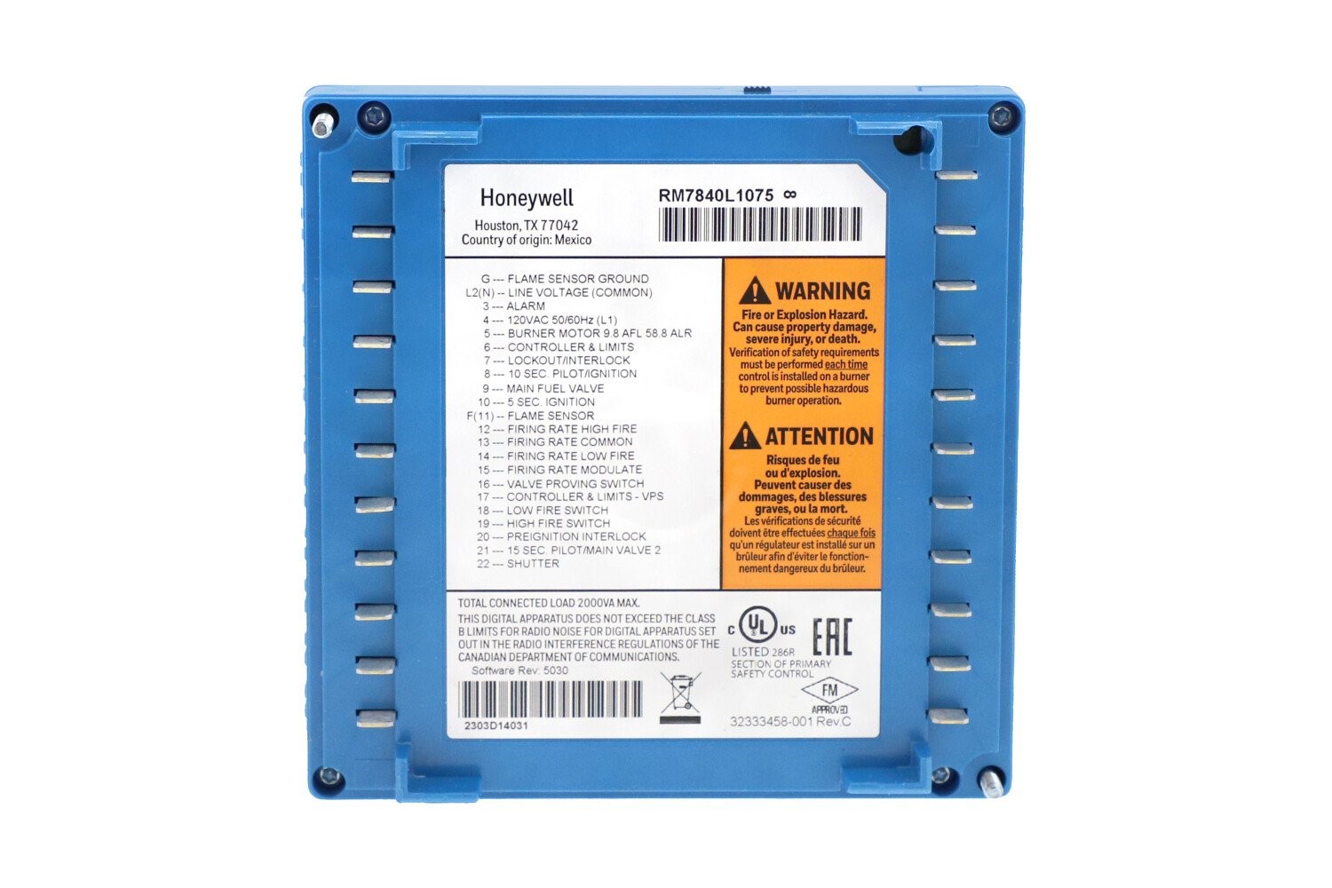 Honeywell RM7840L1075 Burner Control Module
