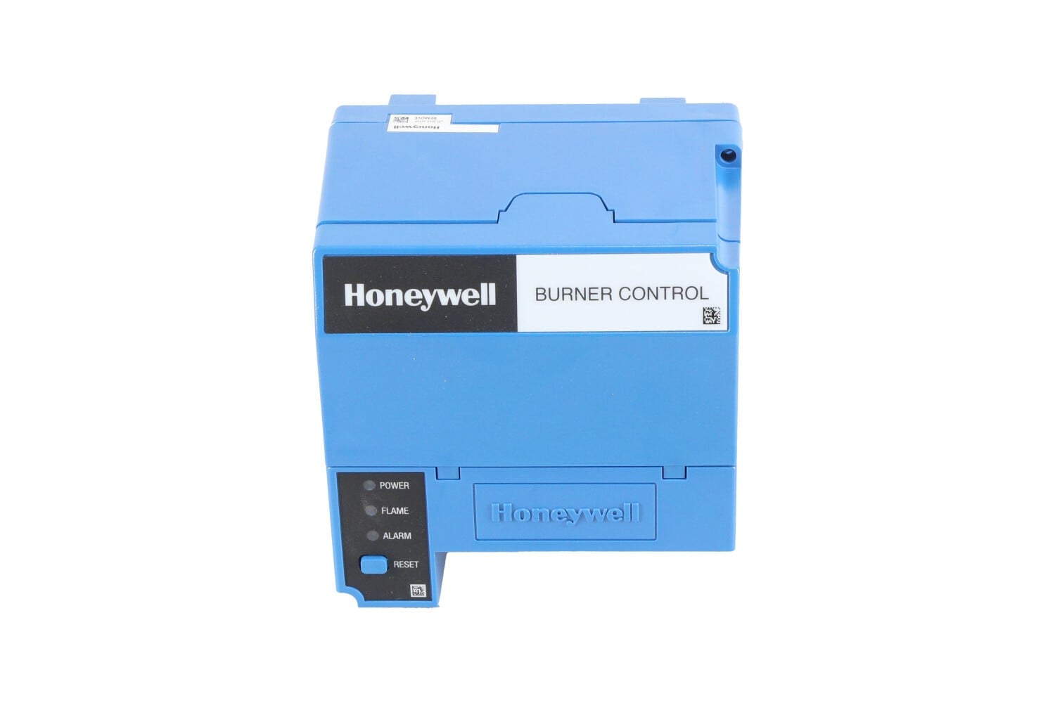 Honeywell RM7823A2016 Burner Control front view showing LED indicators and label