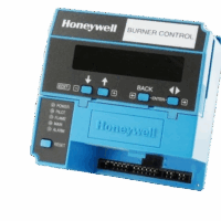 Honeywell RM7800E2010 burner control module angled view