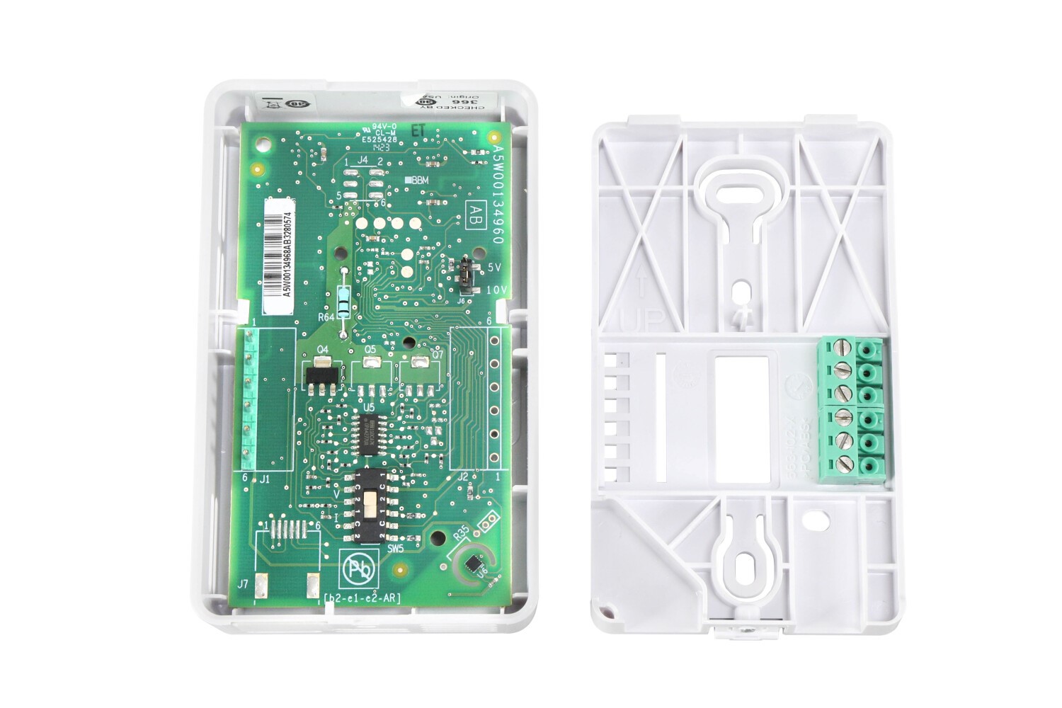 Siemens QAA22SS.EWNN sensor back plate and exposed circuit board