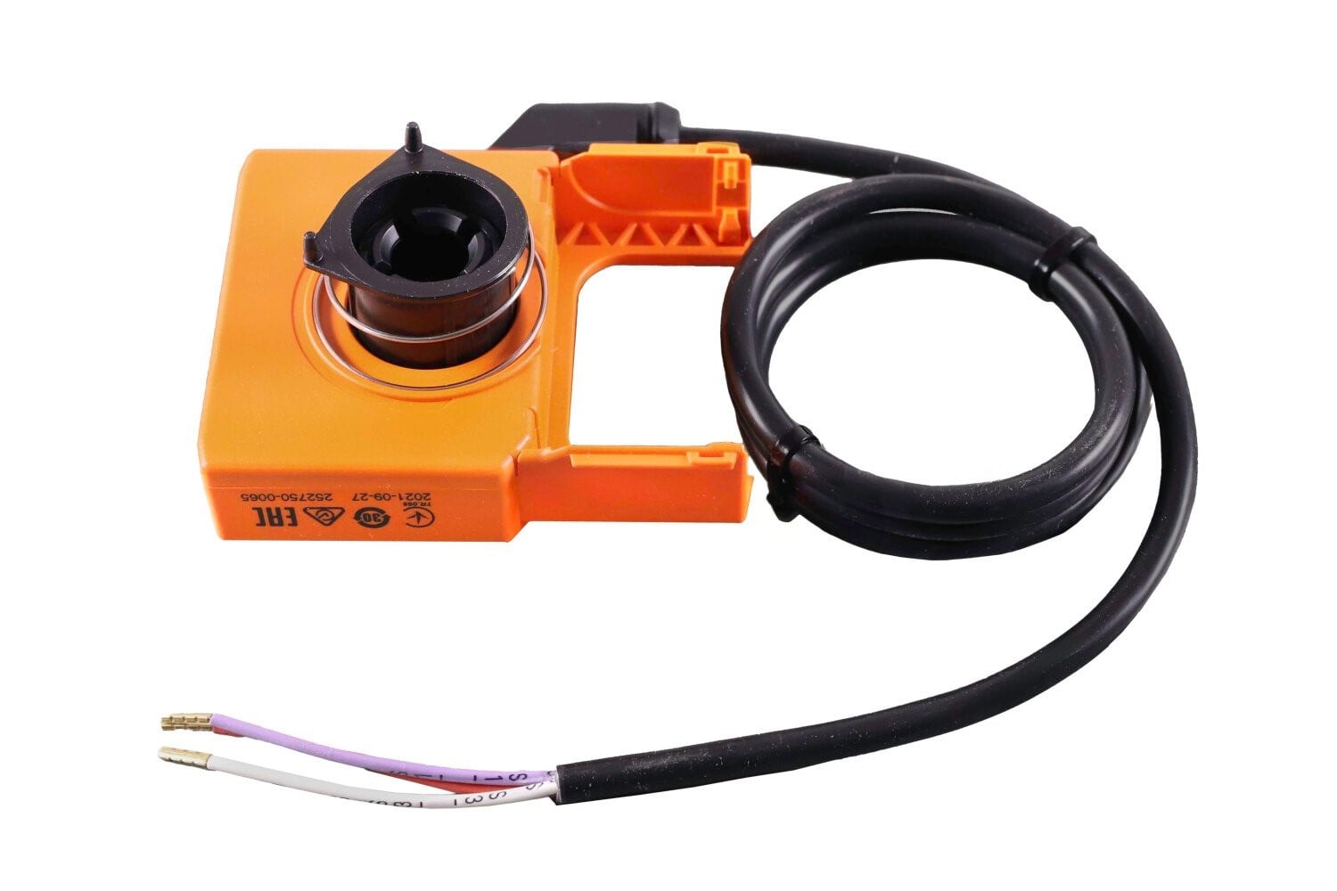 Belimo S1A auxiliary switch rear wiring view showing cable exit