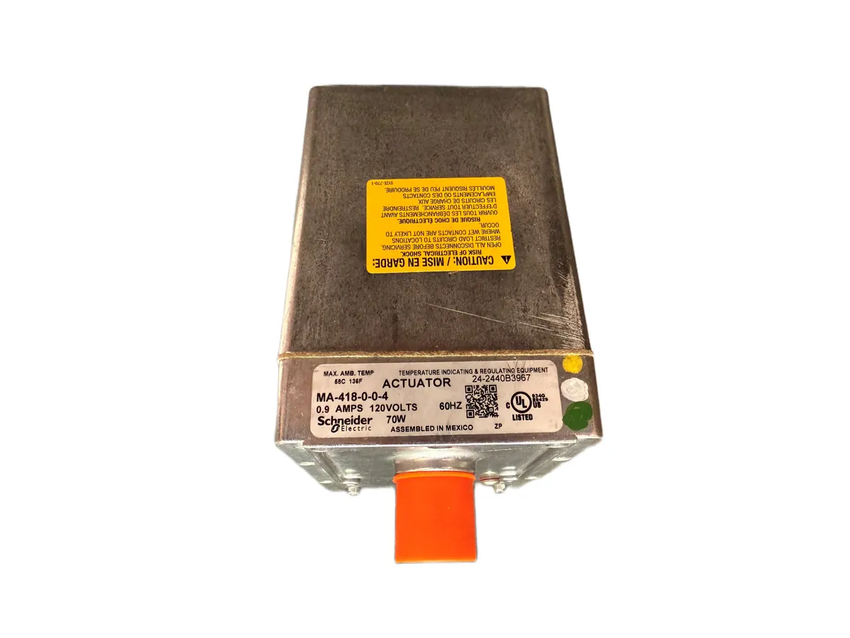 Schneider Electric MA-418-0-0-4 Damper Actuator front view with label – HVAC part