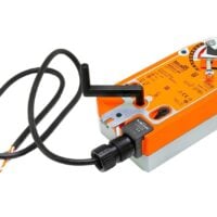 Belimo NFB24-SR spring return damper actuator with manual override and wiring cable